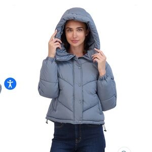 Sebby Women's Light Blue Puffer Jacket